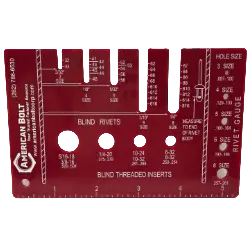 American Bolt Rivet Gage Red